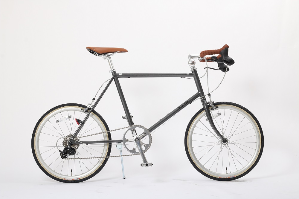 <ほぼ新品>ミニベロ　シルバー トレーディア OTO Hal176 208 B（ブルーホーンハンドル仕様） 20