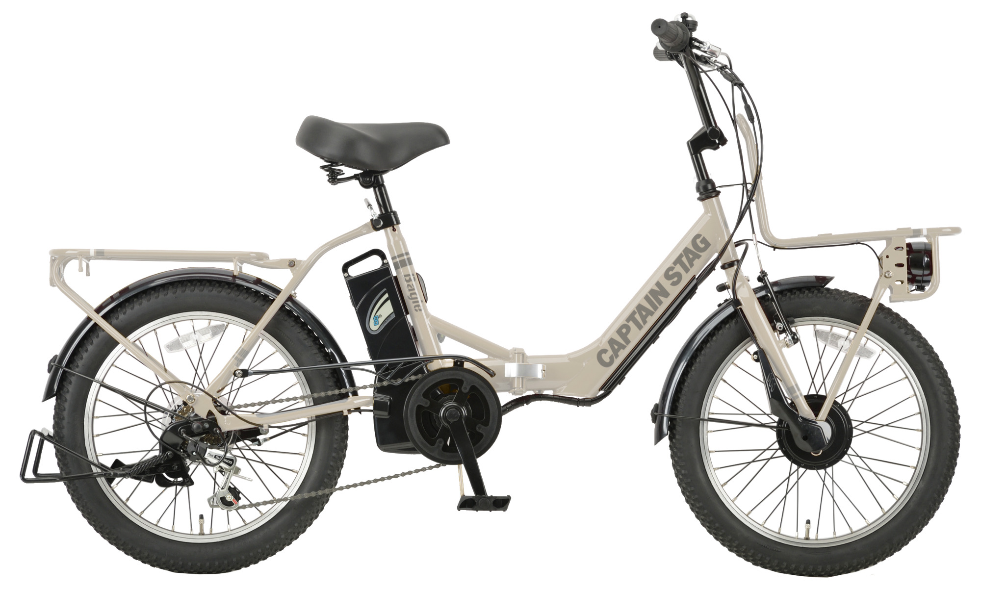 キャプテンスタッグ eバーギー FDB206 20型 アーミーグリーン 外装6段