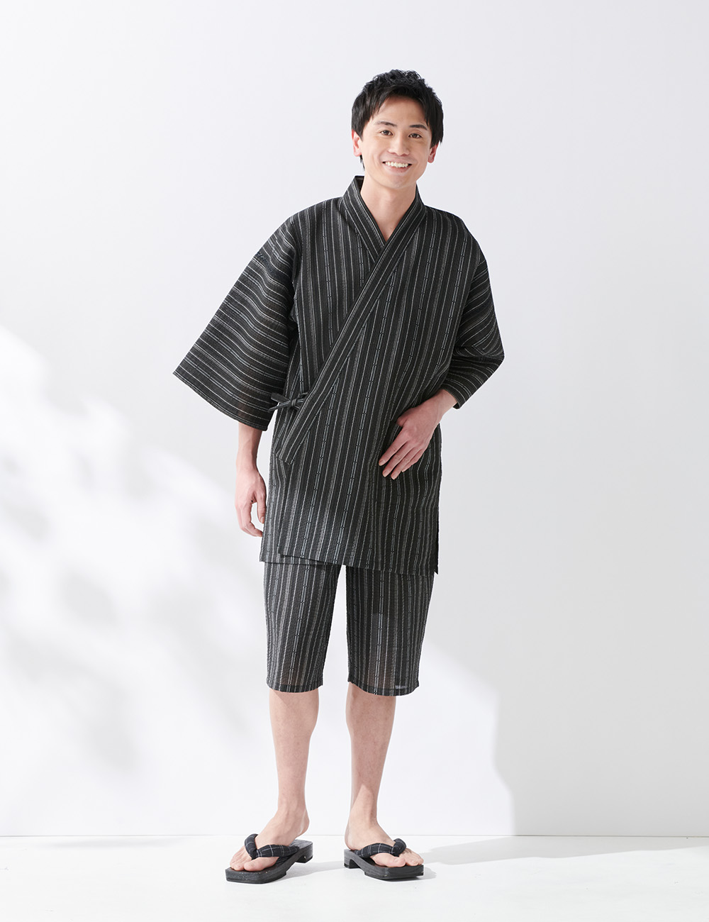 メンズ】 甚平 しじら黒 L | 【公式】イオン九州オンラインストア・通販