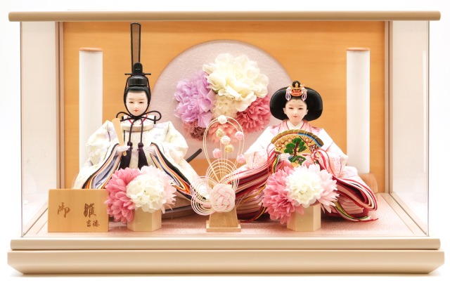 吉徳　雛人形　セット 吉徳大光 雛人形 ひな人形 ケース飾り 親王飾り フラワーリース