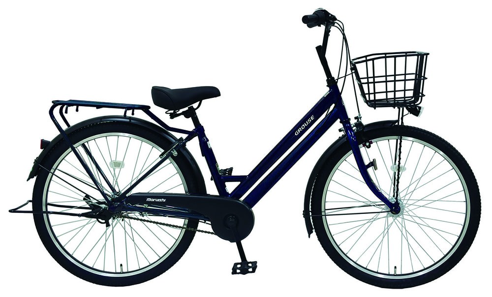 【引き取り限定】丸石サイクル グラウス 26インチ ビーチクルーザー 丸石サイクル グラウス(内装3段仕様) 26型 ネイビー シティ ママチャリ
