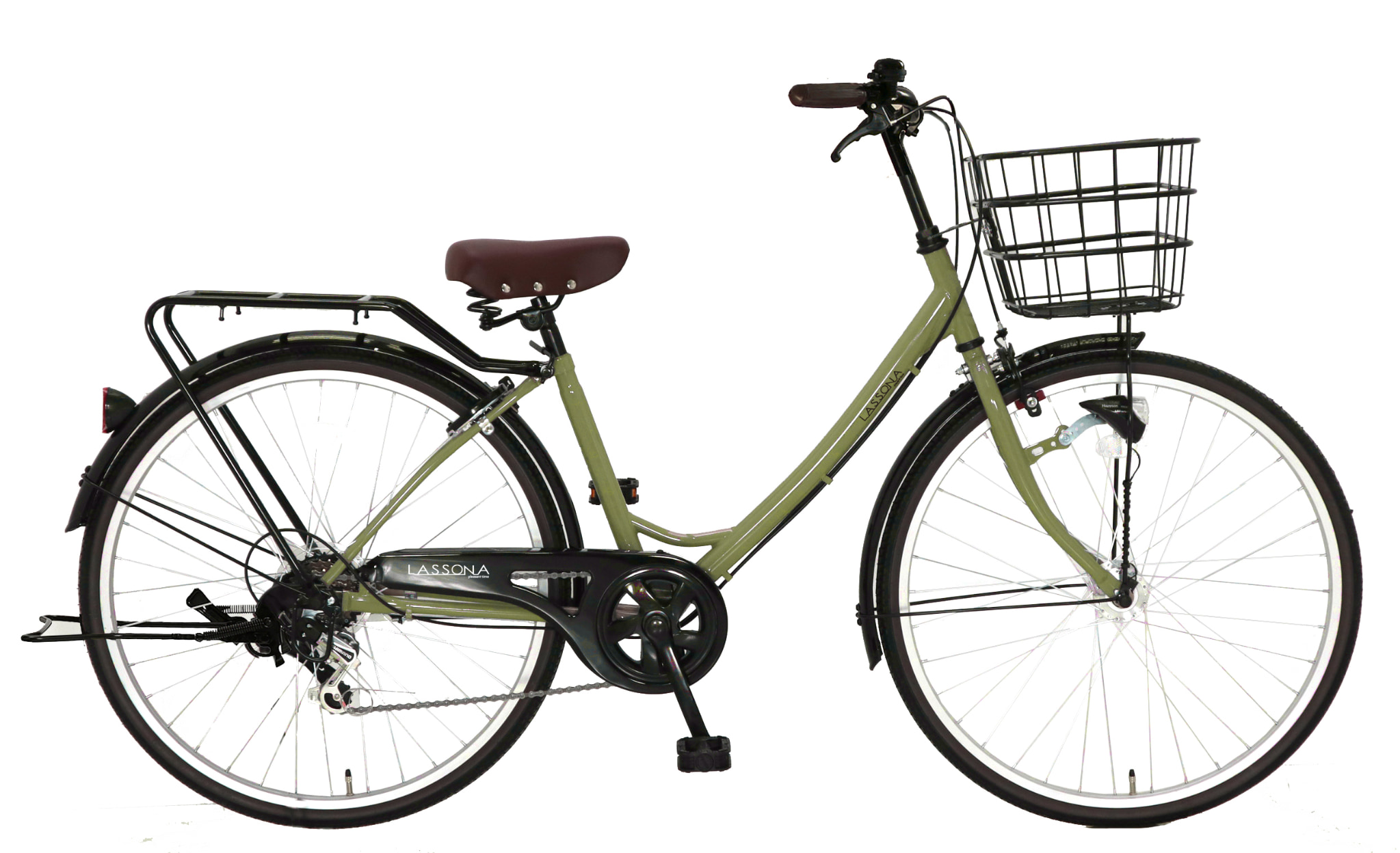 玉越工業 ラッソーナ 26型 オリーブ 軽快車 ママチャリ