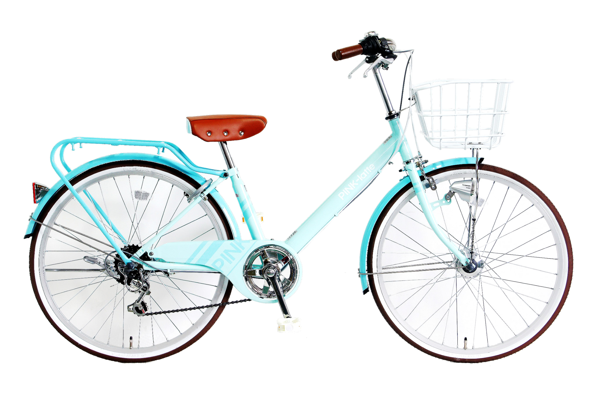 PINK latte ピンクラテ 26型 Lグリーン 外装6段 LEDオートライト