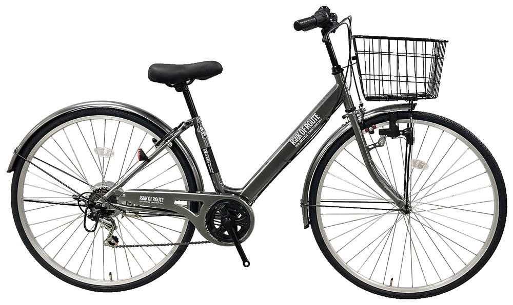 73：AEON BIKE　MERLETTO　ジャンク　引取限定：埼玉県所沢市 RINK OF ROUTE リンクオブルート シティ 27型 ガンメタリック 外装6段