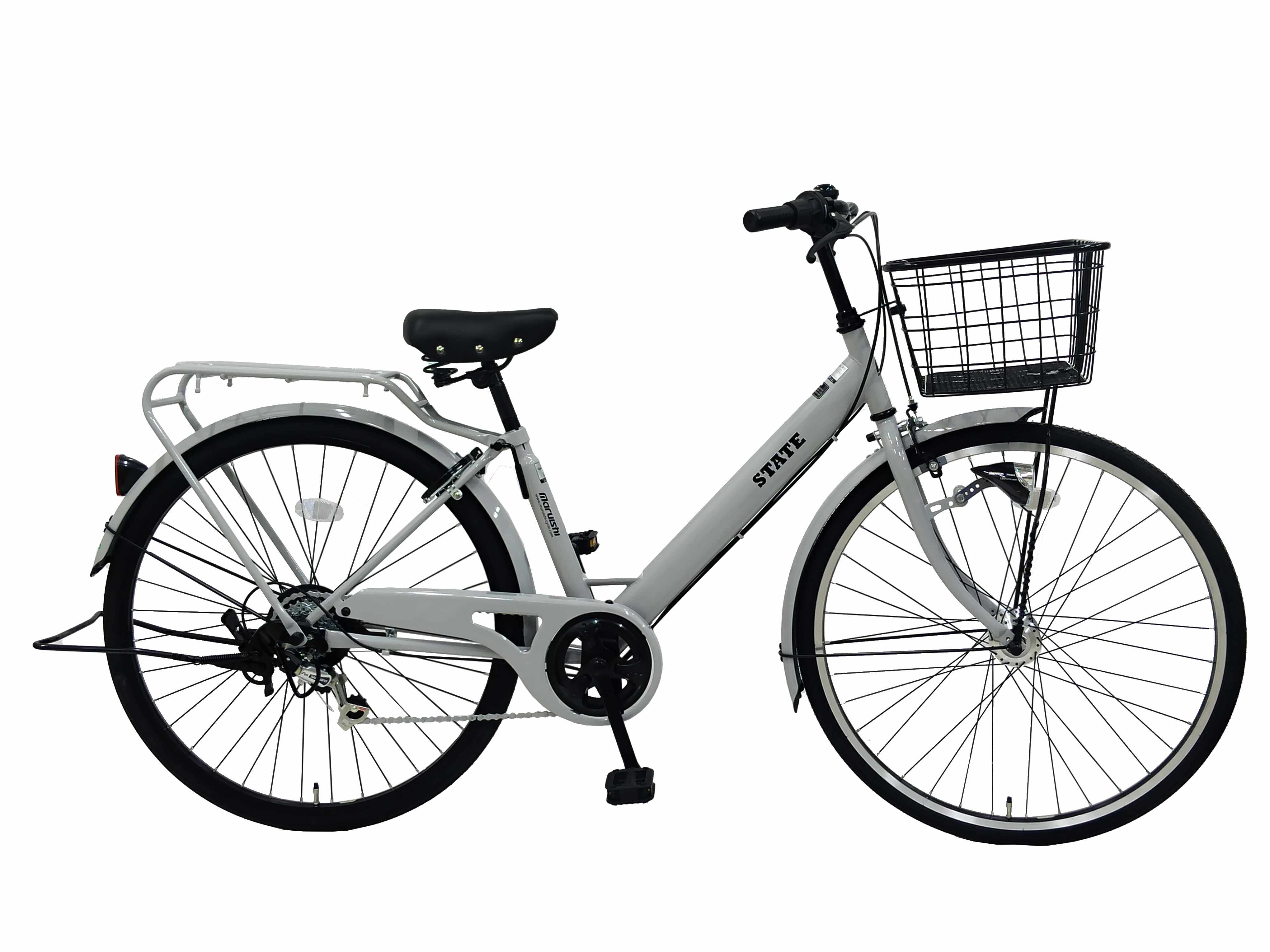 丸石 ステートV(外装6段) 26型 クールグレー 外装6段 LEDオートライト