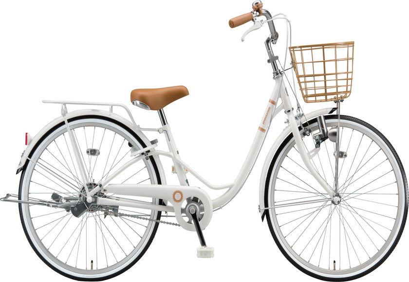 ★リサイクル＜中古車＞・ブリヂストン・24インチ・W型ホームサイクル・シングルギヤ・LEDダイナモライト・エンジ色 ☆リサイクル＜中古車＞・ブリヂストン・24インチ・W型ホームサイクル