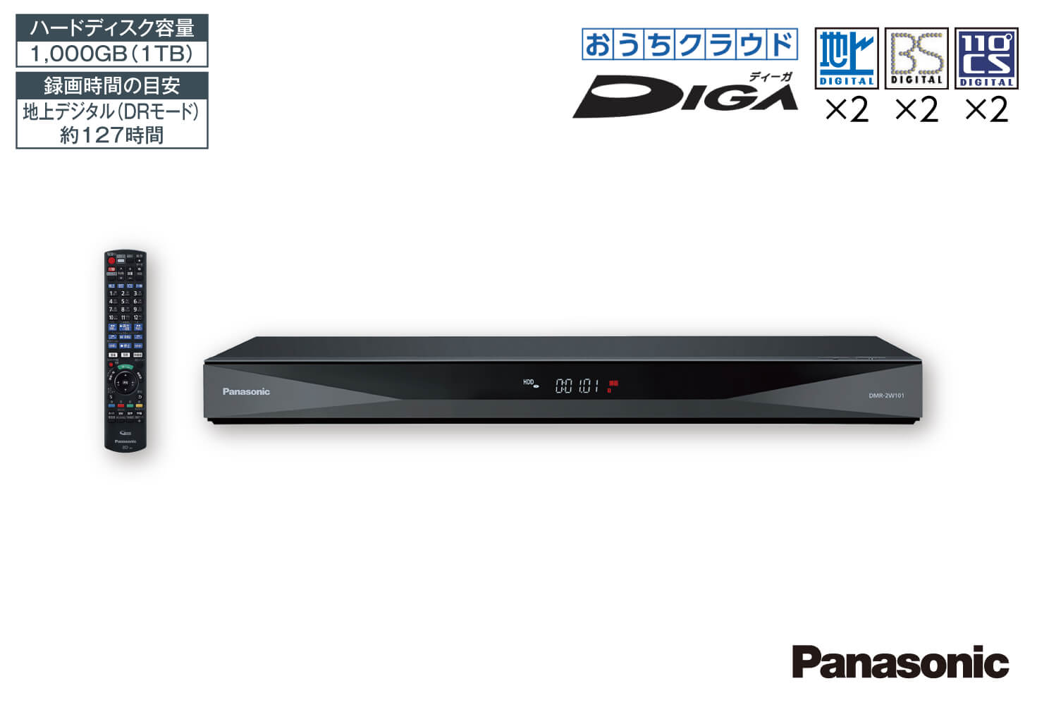 ブルーレイレコーダー Panasonic - Panasonic DMR-2W101 511Sww+rBfS._AC_UL210_SR210,