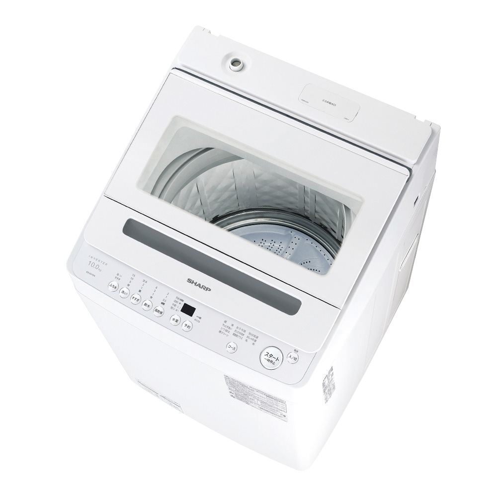 SHARP 全自動洗濯機入荷 8799 配達専用】SHARP 【穴なし槽】10.0kg インバーター 全自動洗濯機