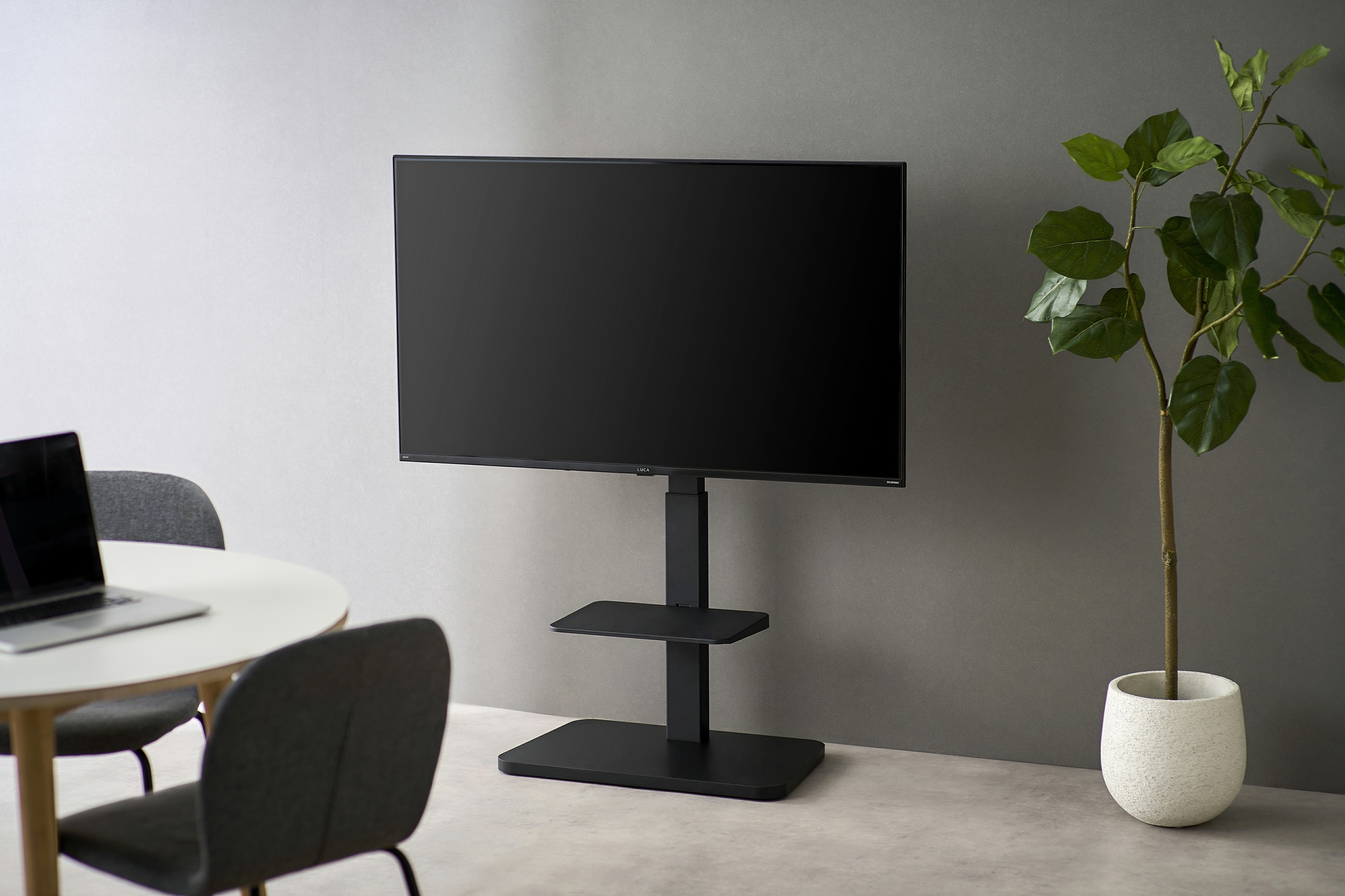 アイリスオーヤマ スタンドテレビ台 ブラック UTS-640R-K