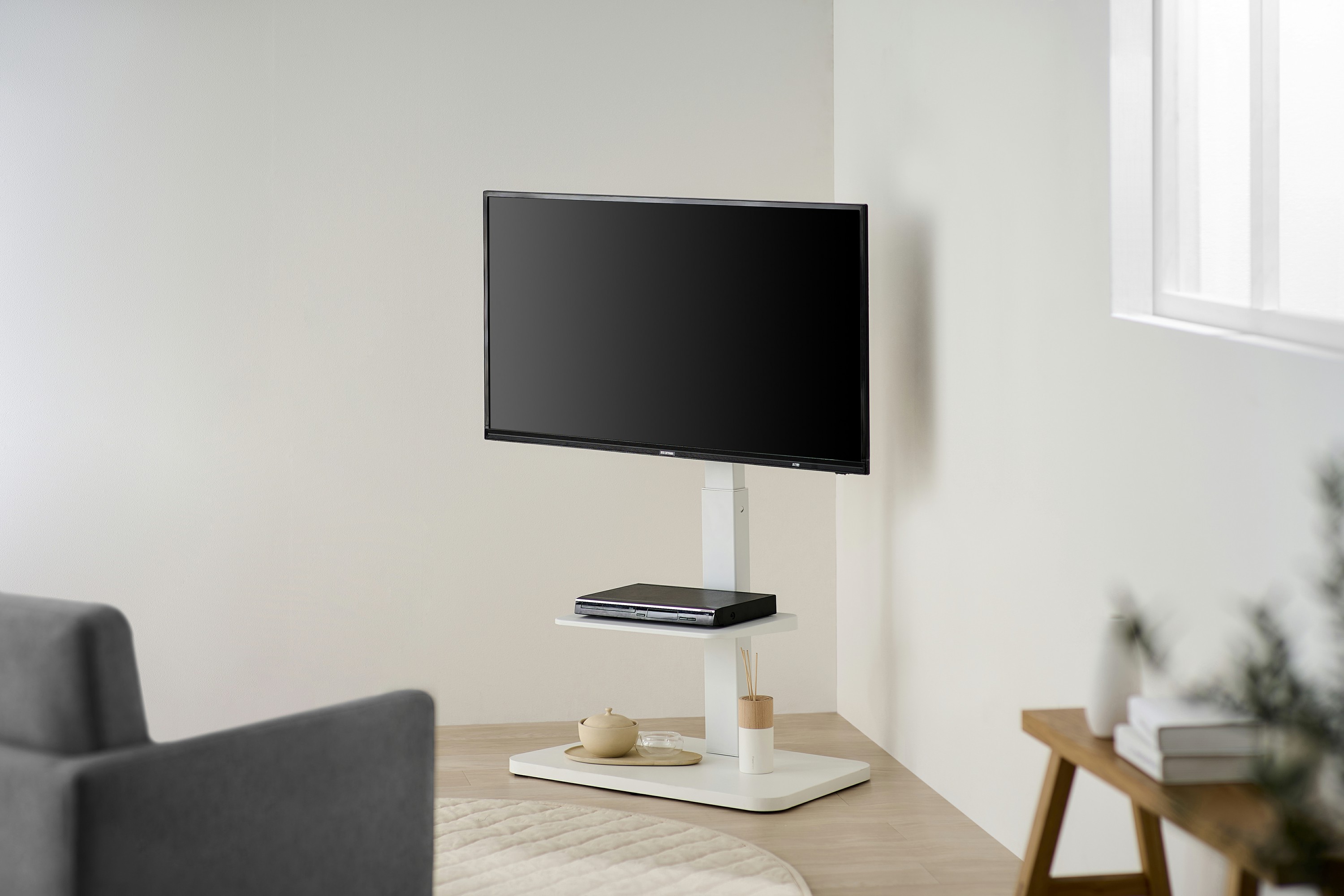 アイリスオーヤマ スタンドテレビ台 アイリスオーヤマ スタンドテレビ台 ホワイト UTS-640R-W