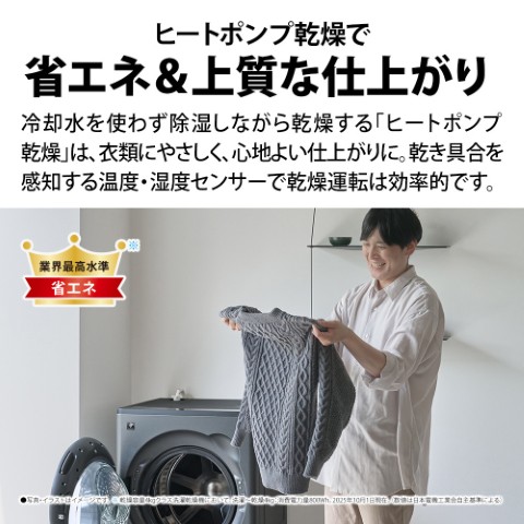 配達専用】SHARP【ヒートポンプ乾燥＆洗剤自動投入】プラズマ 