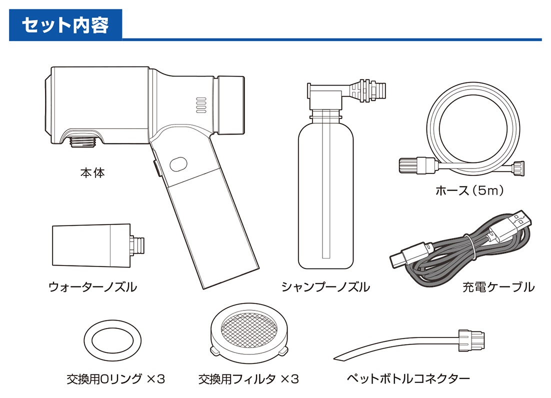 【消化器型洗車機】ミヤタ・バイクウォッシャー【BW4】 ハンディ高圧洗浄機］充電式コンパクトウォッシャー | 【公式】イオン