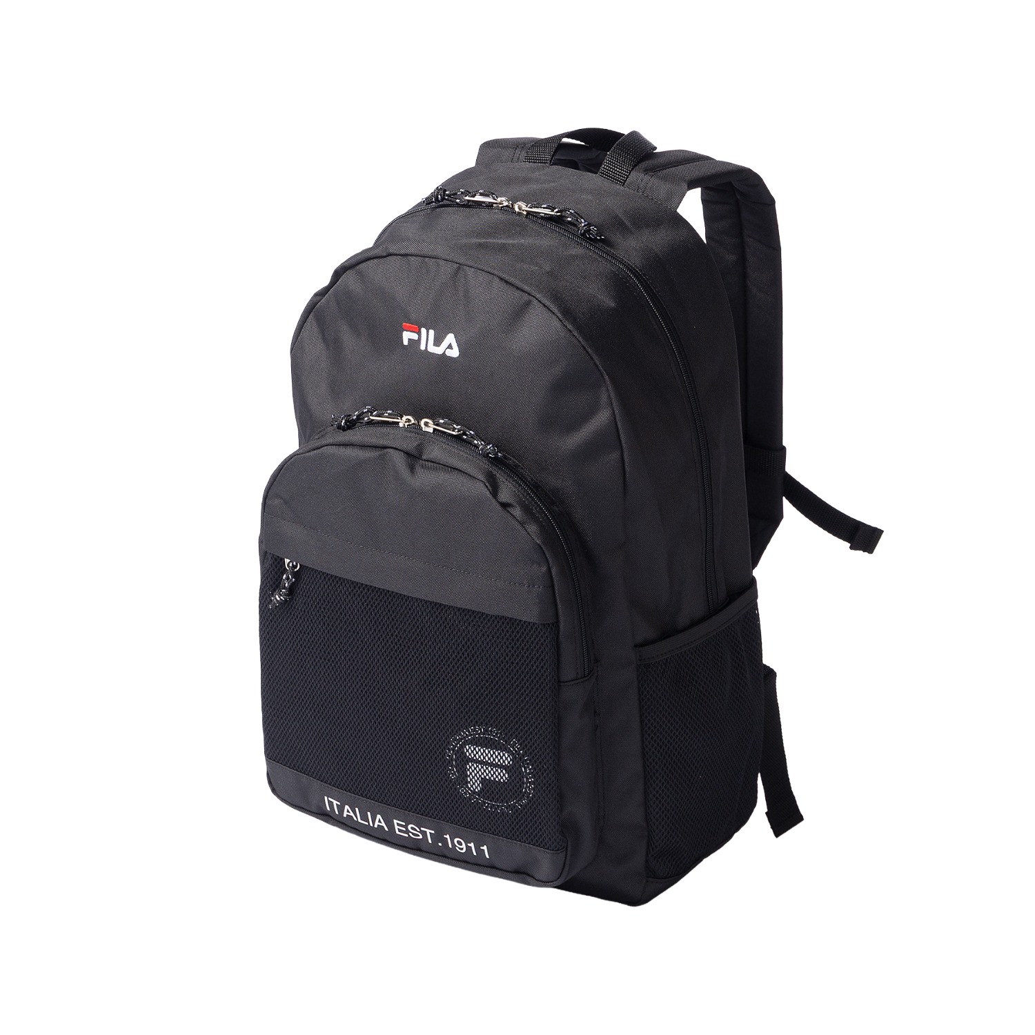 FILA フィラ メロディラウンドリュック ブラック(ホワイトロゴ 