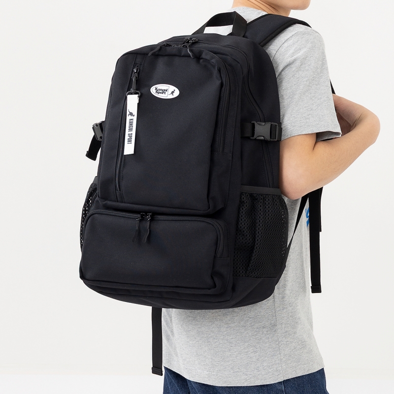 KANGOL SPORT 2ポケットリュック ブラック(ホワイトロゴ) | 【公式