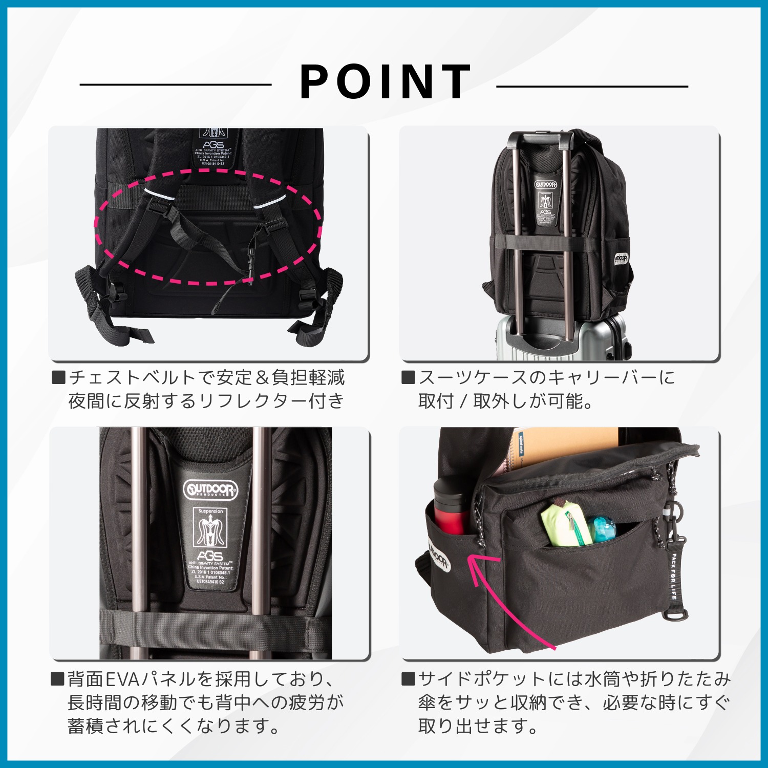 OUTDOOR PRODUCTS(アウトドアプロダクツ) AGS ラウンドデイパック 大