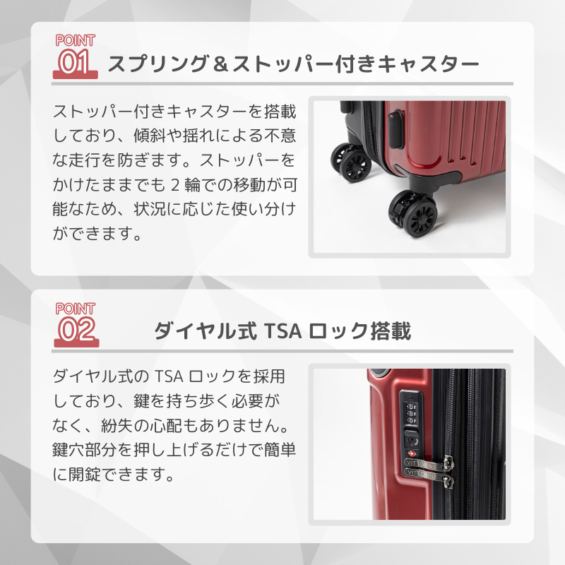 ヴィットリーニ ツートンジッパーキャリー 39L イエロー | 【公式