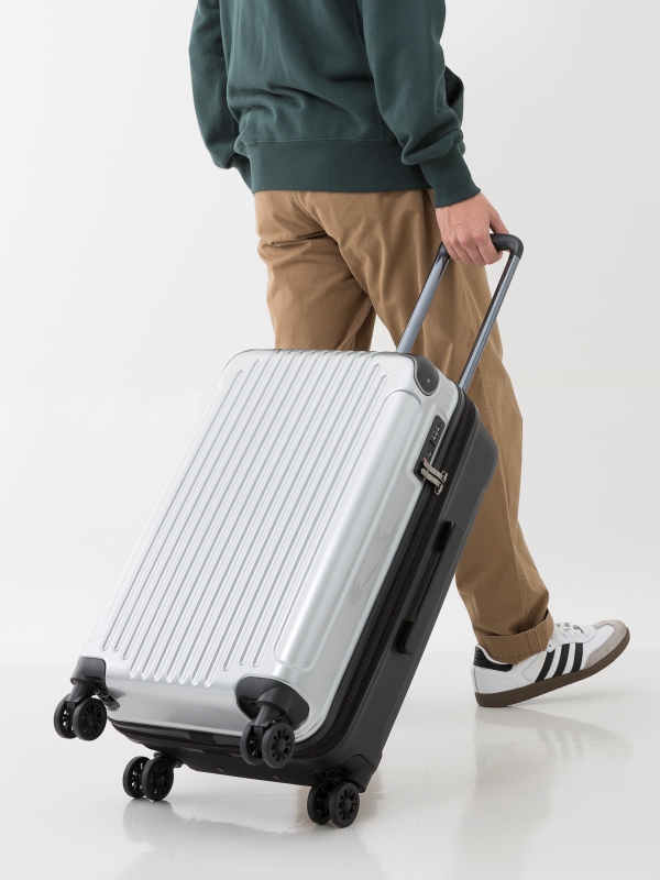 ヴィットリーニ ツートンジッパーキャリー 55L シルバー