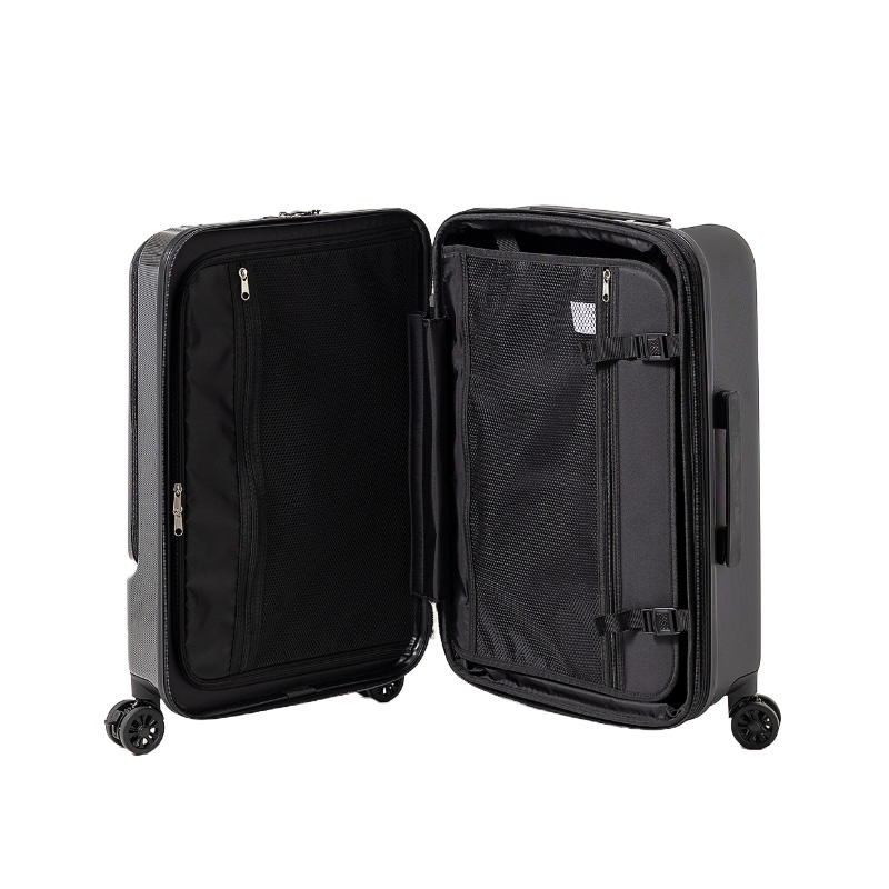 ヴィットリーニ フロントオープンツートンキャリー M カーボンブラック