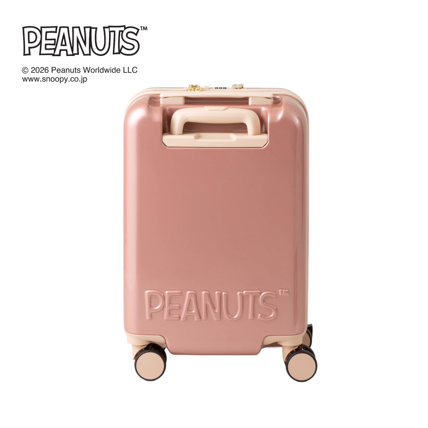PEANUTS スヌーピー フロントオープンキャリーケース SS ピンク