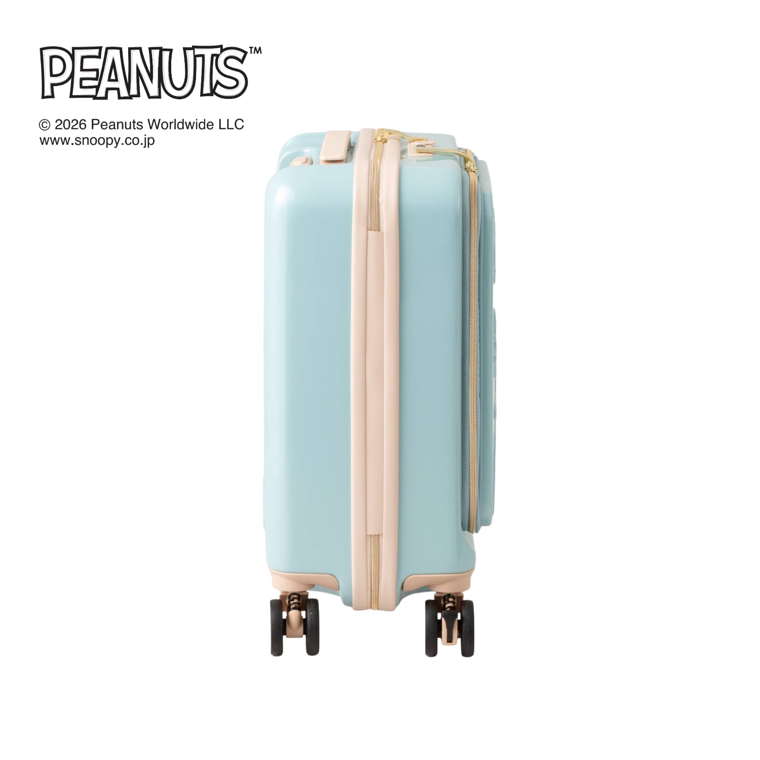 PEANUTS スヌーピー フロントオープンキャリーケース SS サックス
