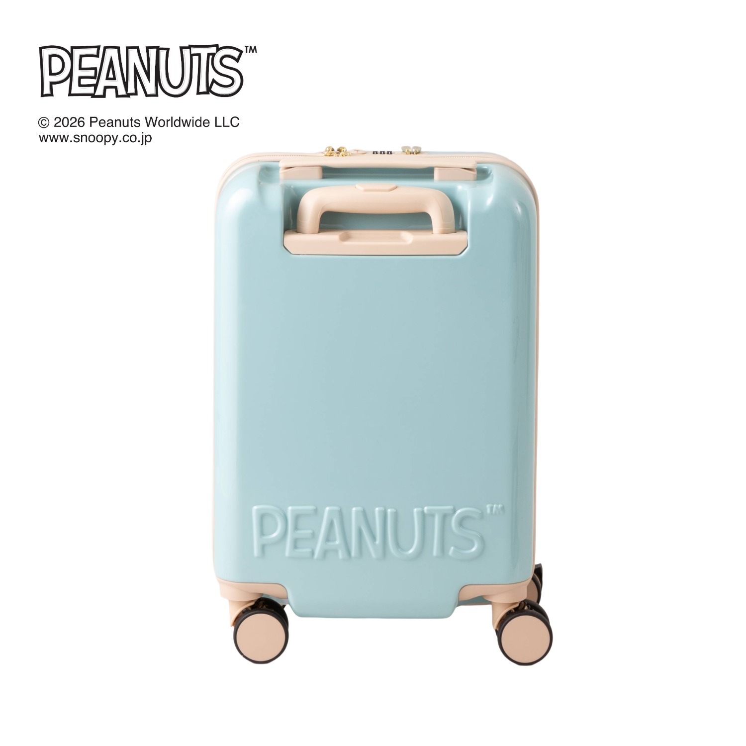 PEANUTS スヌーピー フロントオープンキャリーケース SS サックス