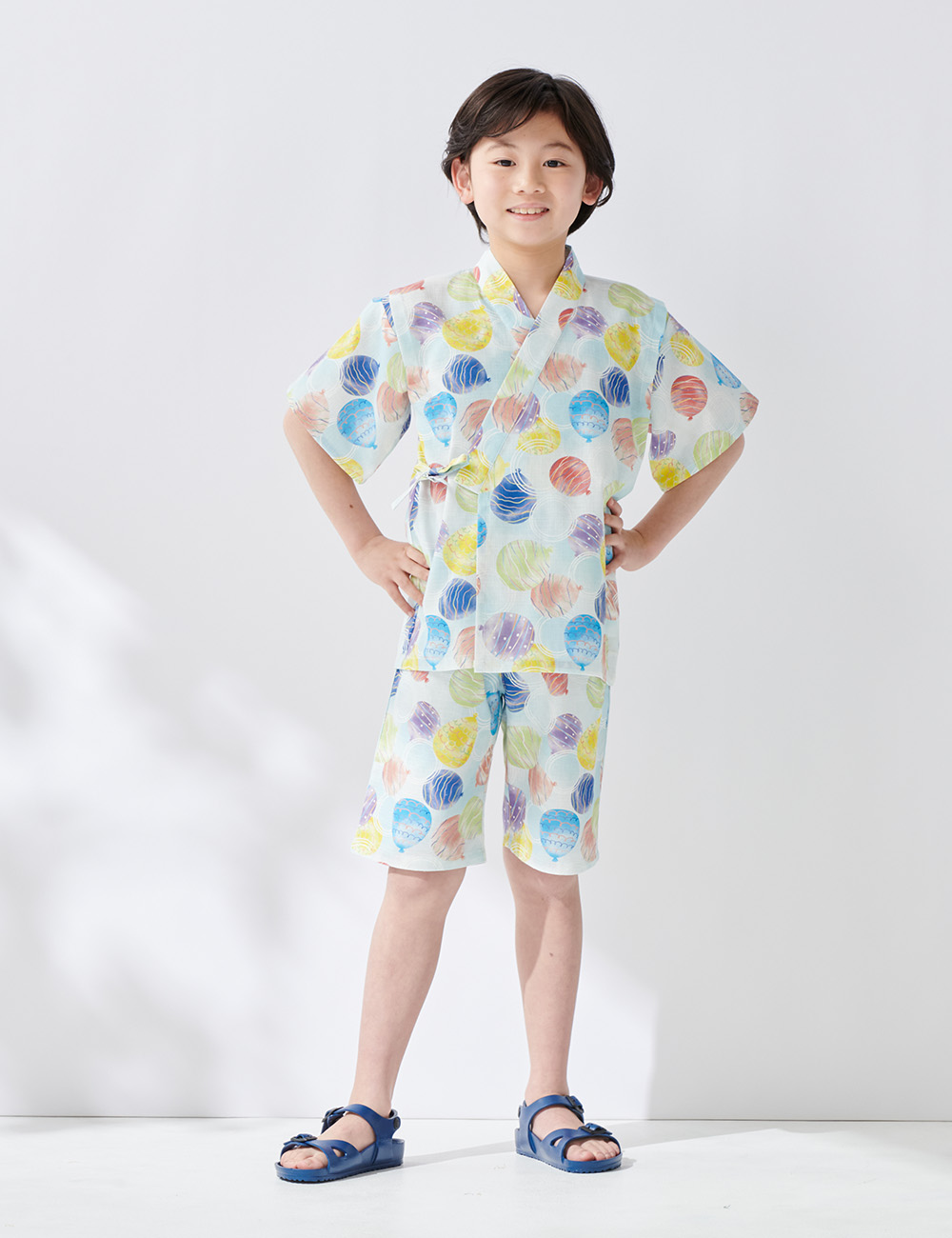 甚平ドレス　オーダー受付中　2m50cmヨーヨー水色地入荷 キッズ】 男児甚平プリント ヨーヨー柄 110 | 【公式】イオン九州