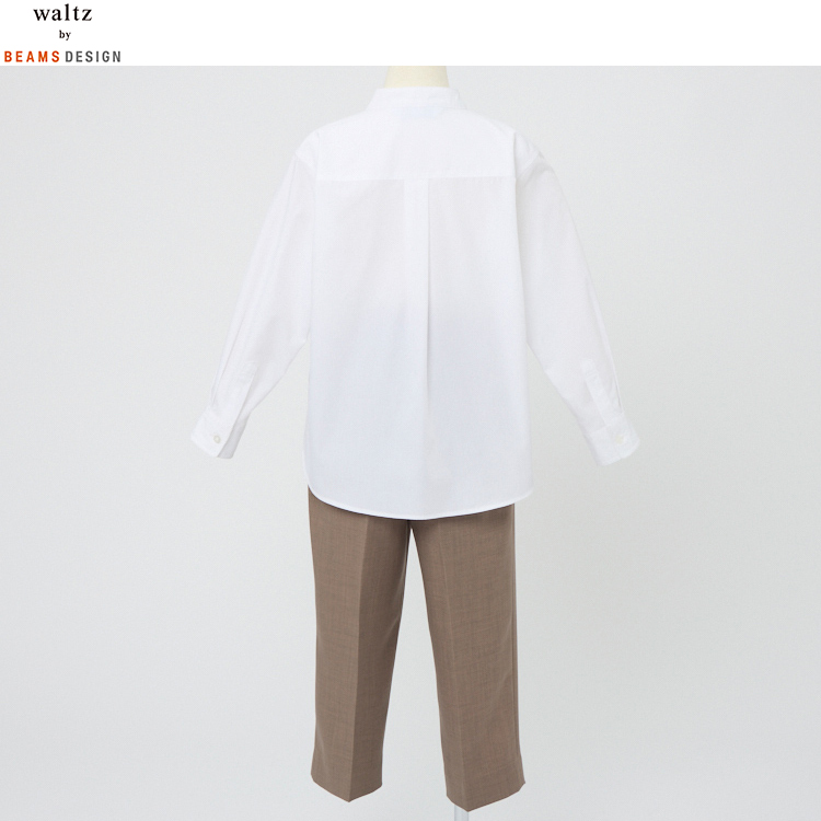 waltz by BEAMS DESIGN ノーカラージャケットスーツ ベージュ 130cm