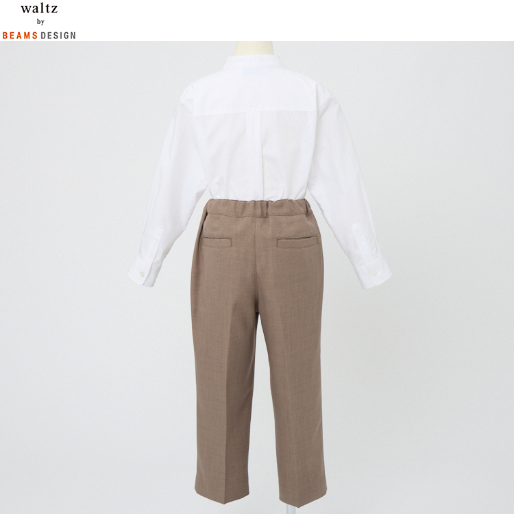 waltz by BEAMS DESIGN ノーカラージャケットスーツ ベージュ 130cm