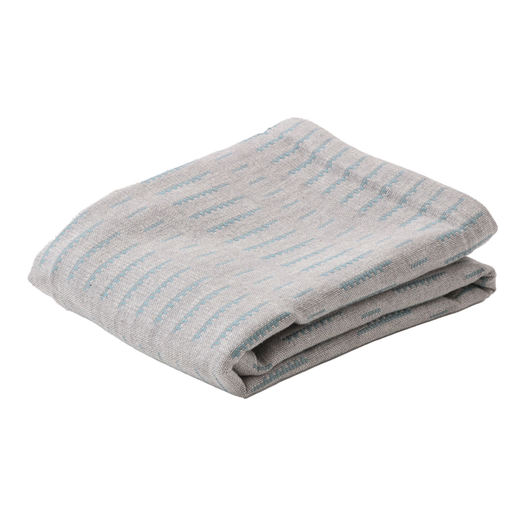 コムサデモード　ホーム　クッションカバー　新品 ホームコーディ ザブクッションカバー（座布団カバー）ウェーブ ブルー