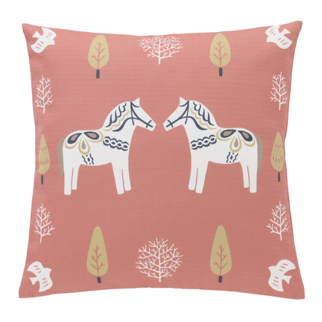 ホームコーディ クッションカバー ダーラナホース オレンジ 45×45cm用