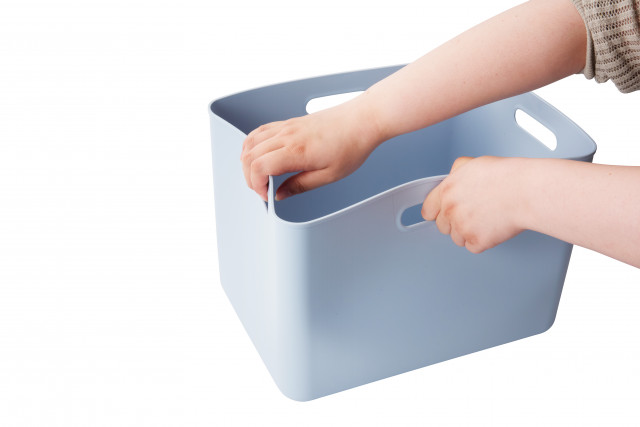 ホームコーディ やわらか収納ボックス レギュラー 深型 ブルー