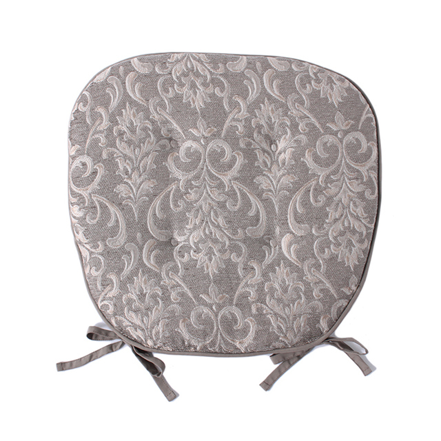 10/1入荷 シェニールダイニングシートクッション グレー 4枚セット