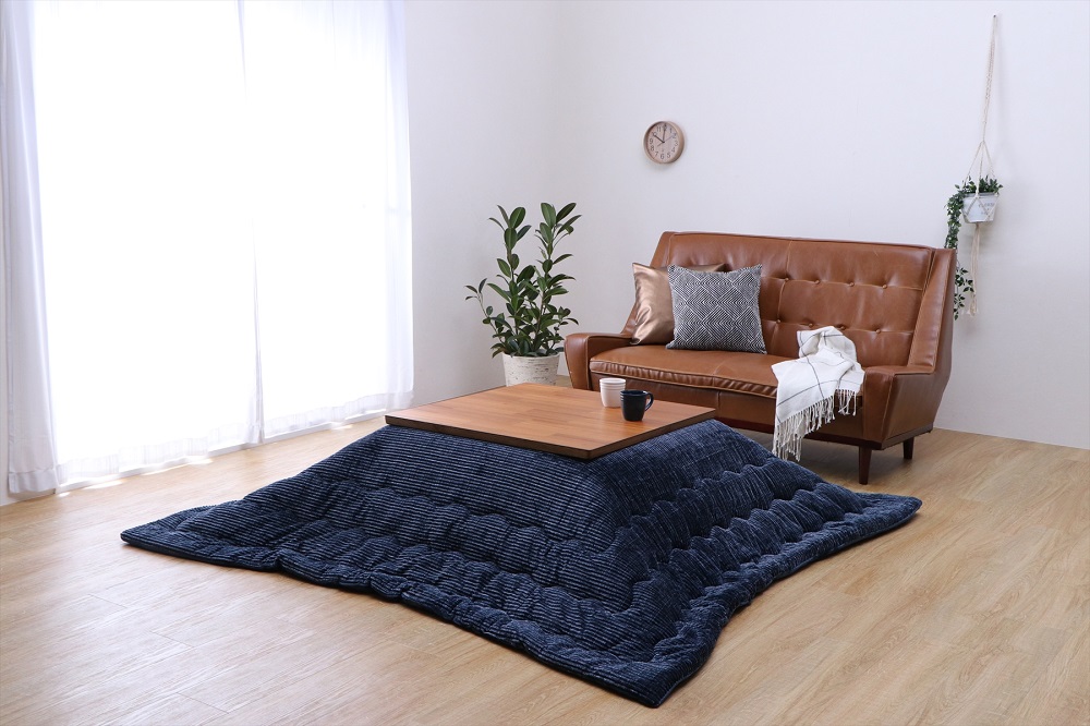 こたつ掛け布団 コーデュロイ ネイビー 205×245㎝ こたつ布団 205×245