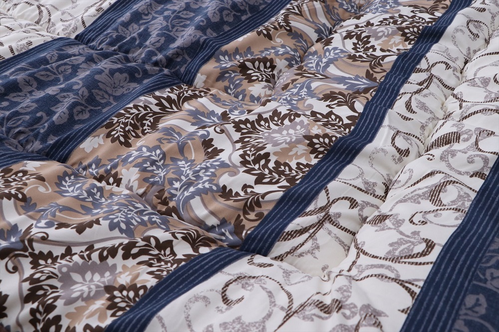 エレガンス柄 こたつ布団 掛け単品 ヴィオラ ネイビー 約205×205cm【10