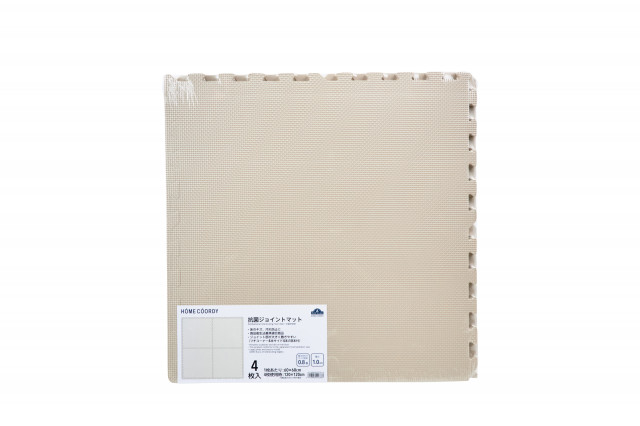 ホームコーディ 抗菌ジョイントマット ベージュ 60×60cm（4枚入り 