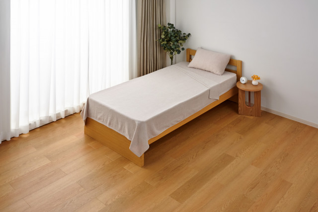 ホームコーディ 速く乾くタオルケット シングル 140×190cm グレージュ 