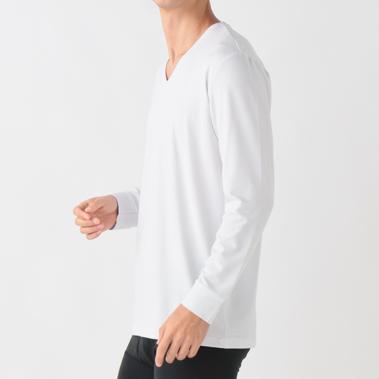 PEACE FIT WARM厚地 長袖Vネックシャツ シロ M | 【公式】イオン九州