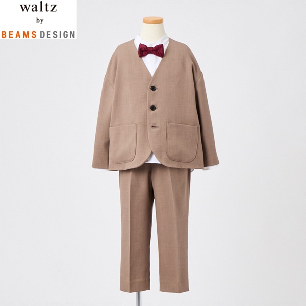 waltz by BEAMS DESIGN ノーカラーベージュLPスーツ 110cm | 【公式】イオン九州オンラインストア・通販 waltz by BEAMS DESIGN ノーカラーベージュLPスーツ 110cm | 【公式】イオン九州オンラインストア・通販