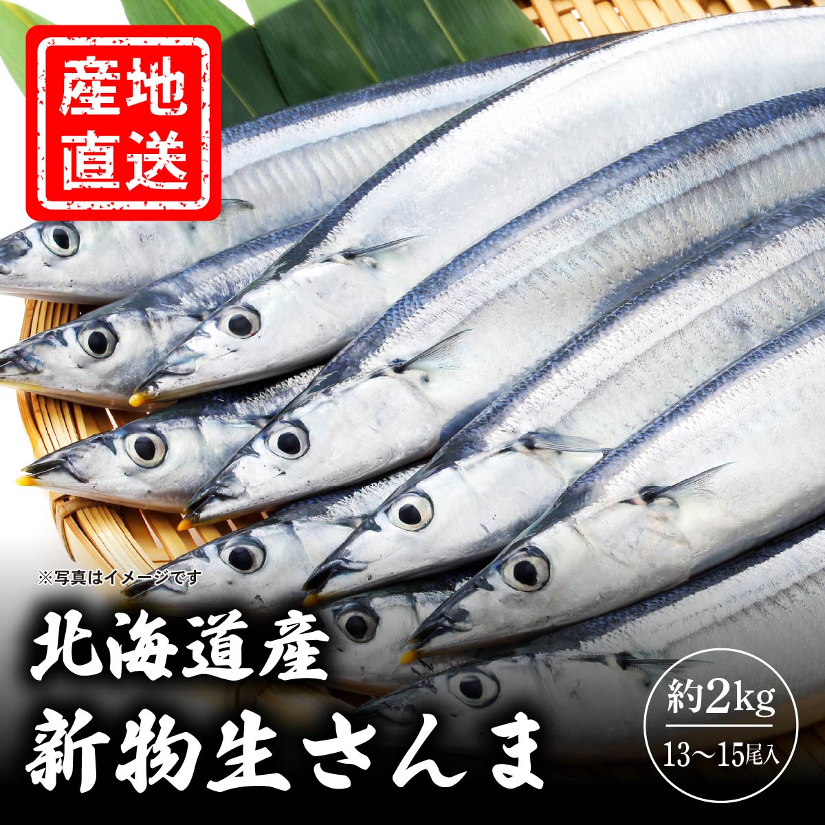 北海道産 新物生さんま　約2kg(13～15尾入)