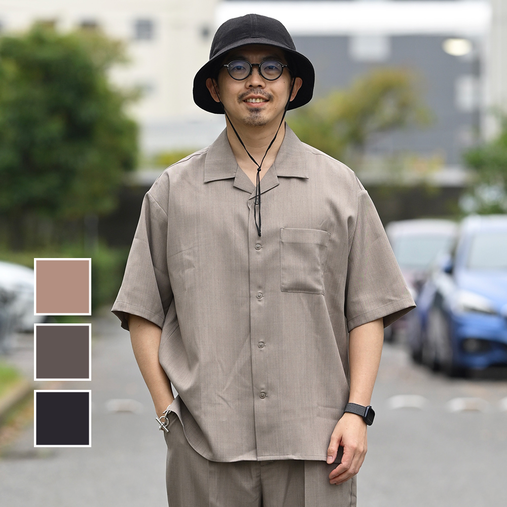 UrbanSmart×とんかつ オープンカラーシャツ ベージュ M | 【公式