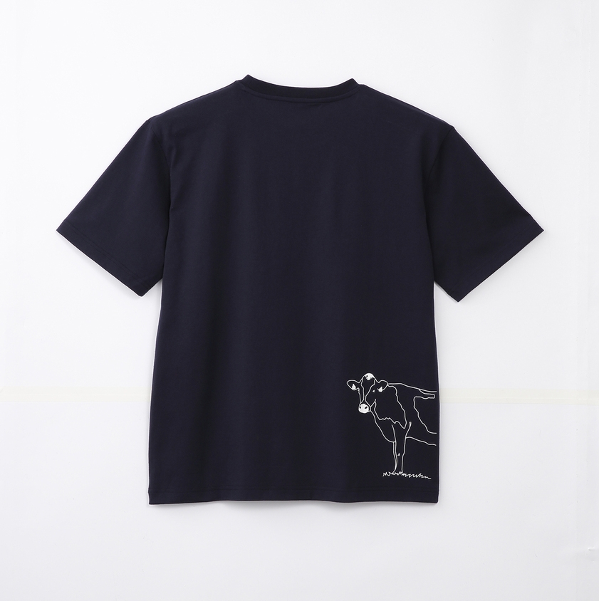 九州ご当地コラボTシャツ らくのう牛乳 ネイビー L | 【公式】イオン