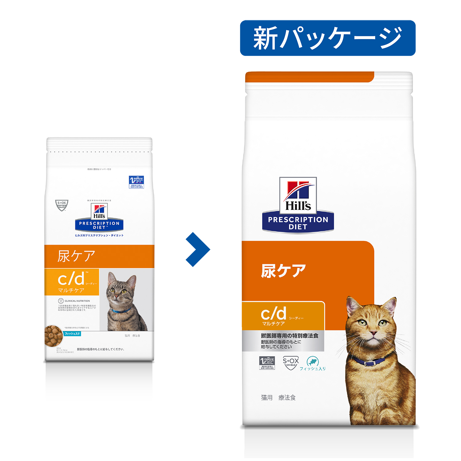 ヒルズ 猫用c/dマルチケア 尿ケア フィッシュ入り 500g | 【公式