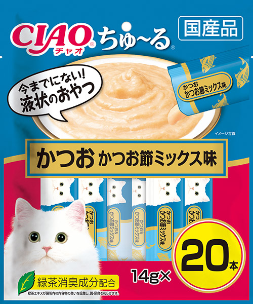 CIAO焼きかつおスティックかつお節味4本入り90袋まとめ売り猫おやつ　ちゅ～る CIAO ちゅ～る かつお かつお節ミックス味 14g×20本 | 【公式】イオン