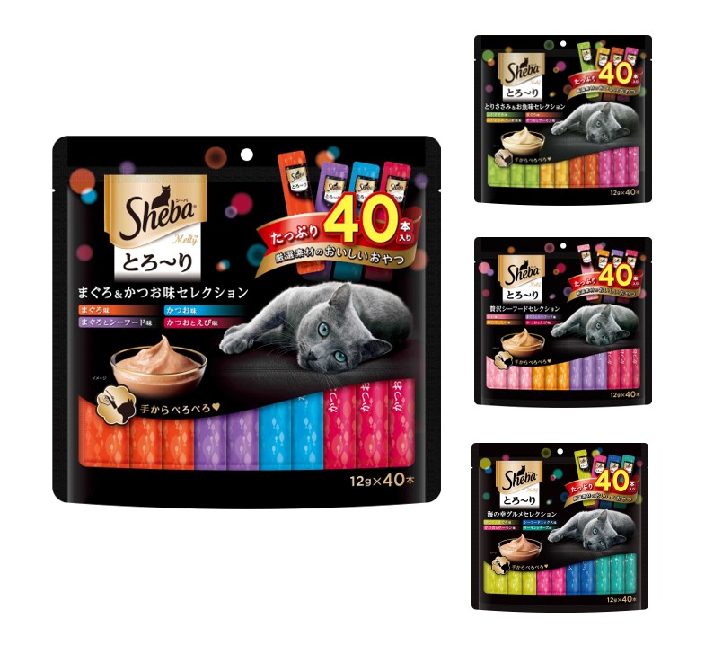 シーバ とろーり まぐろ味 かつお味 とりささみ味 セレクション 60本