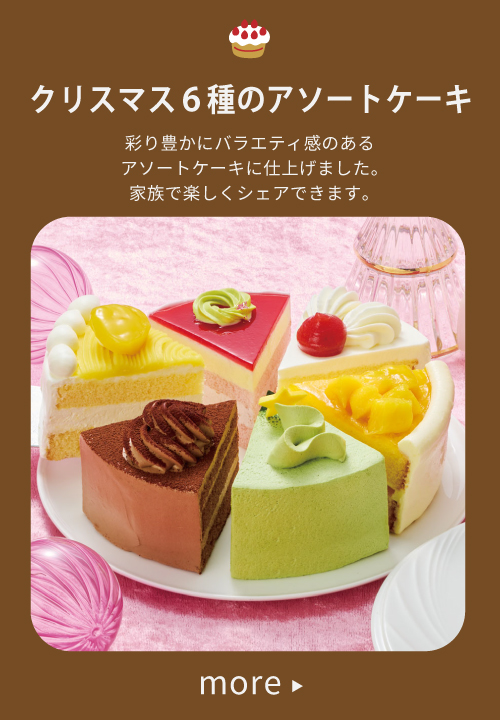 クリスマス６種のアソートケーキ