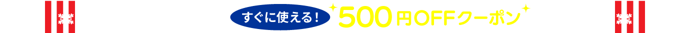 新規会員登録で 500円offクーポン 進呈！
