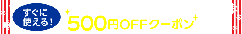 新規会員登録で 500円offクーポン 進呈！