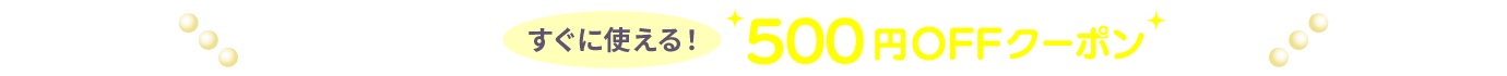 新規会員登録で 500円offクーポン 進呈！
