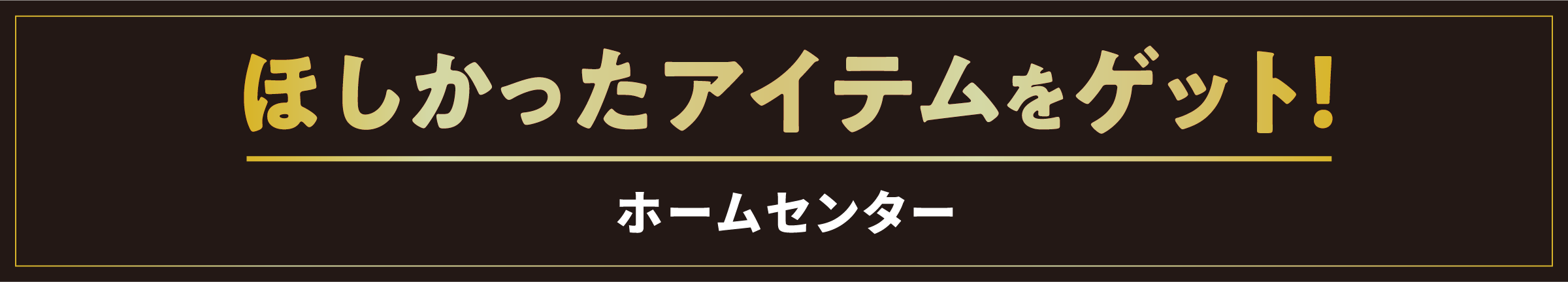 ほしかったアイテムをゲット！／ホームセンター