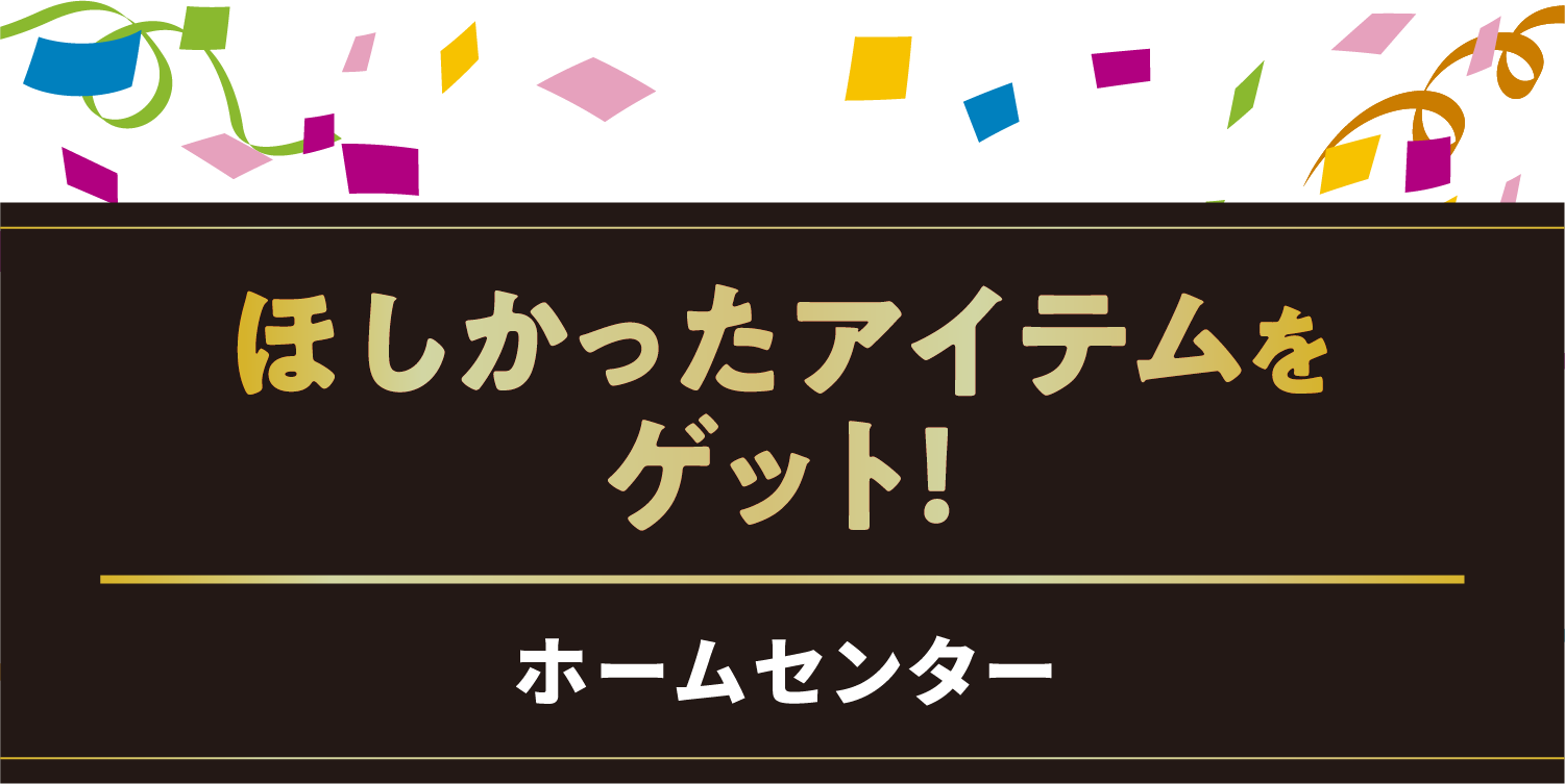 ほしかったアイテムをゲット！／ホームセンター